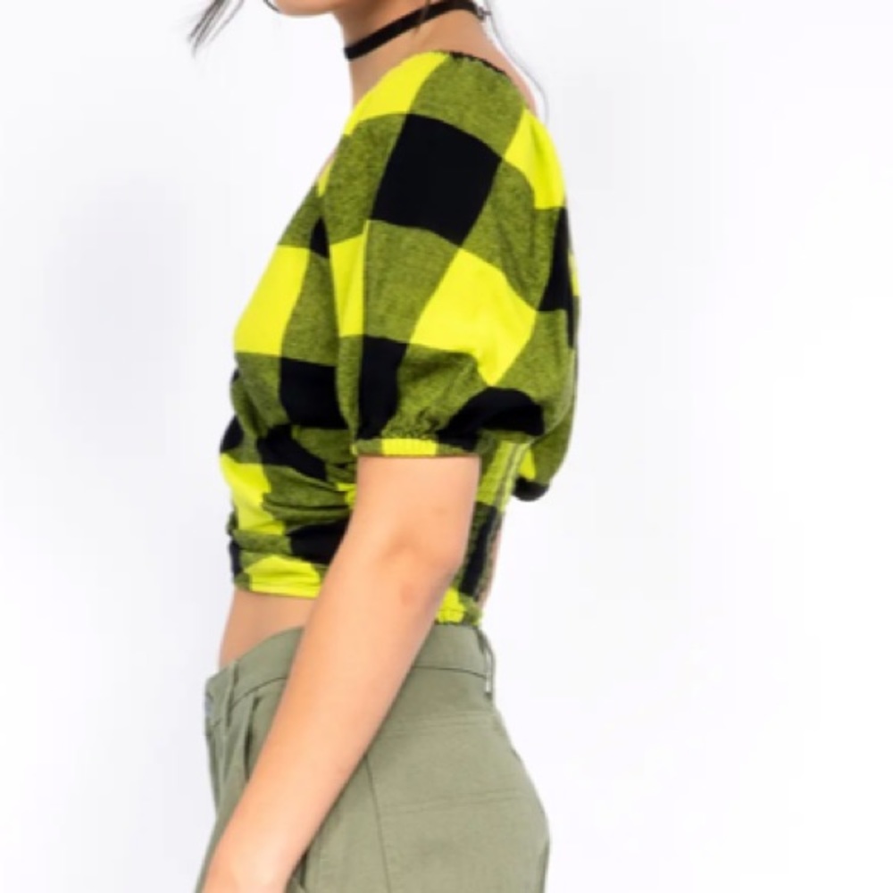 BP. Skater Smocked Back Wrapped Surplice Top - Picture 14 of 14